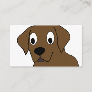 Cartão De Visita desenho animado de chocolate labrador