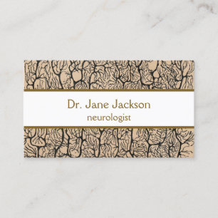 Cartão De Visita Desenho Antigo do Neurônio de Purkinje Médico Neur