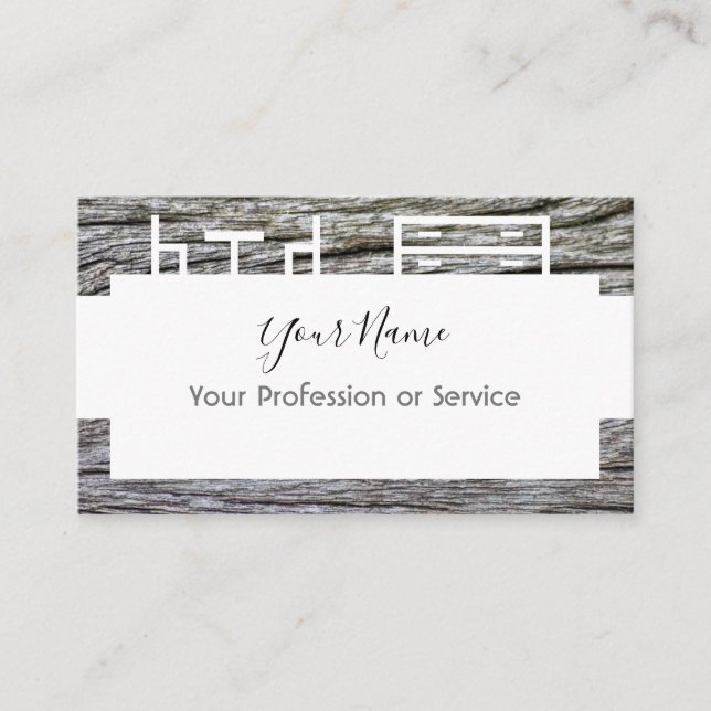Cartão De Visita Desenho de moldura de madeira para interiores e mo (Frente)