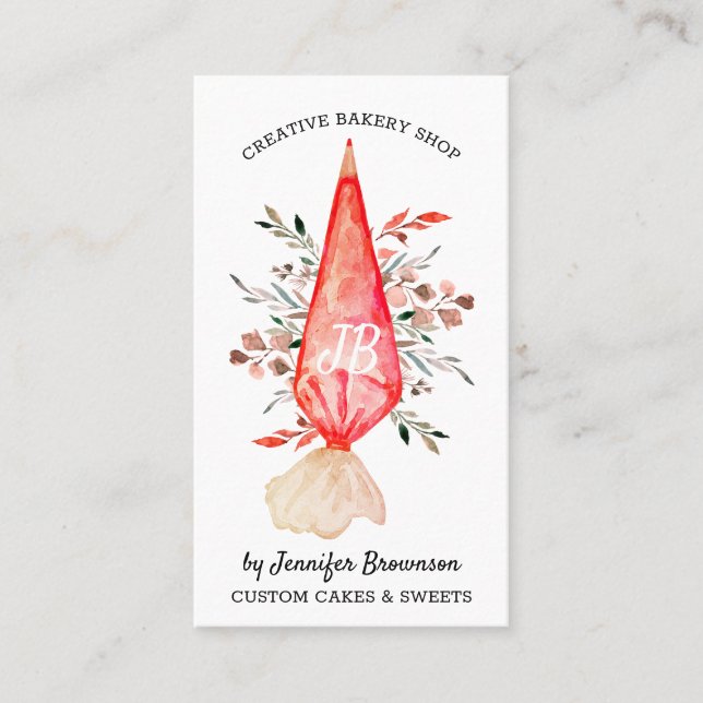 Cartão De Visita Desenho de padaria (Frente)