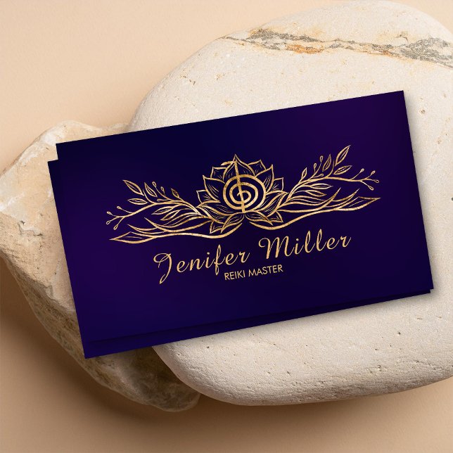 Cartão De Visita Desenho do Ouro Choku Rei Lotus (Criador carregado)