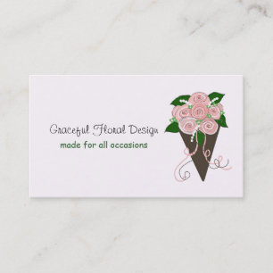 Cartão De Visita Desenho Floral Elegante...Buquê de Noiva