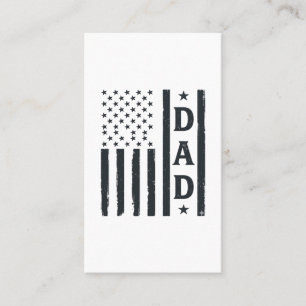 Cartão De Visita Desenho Vetorial de Bandeira Americana do Papai An