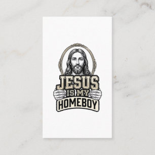 Cartão De Visita Desenho Vetorial Gravado Vintage Jesus É Meu Amigo