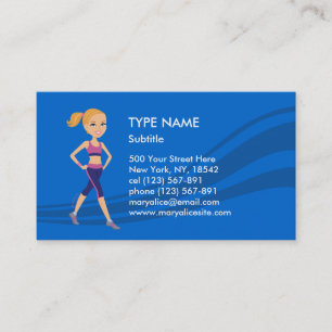 Cartão De Visita Desenhos animados da menina da malhação