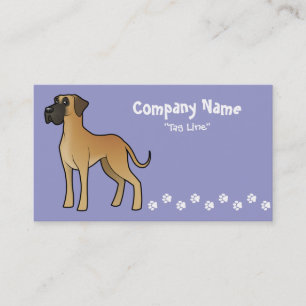 Cartão De Visita Desenhos animados great dane
