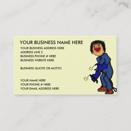 Cartao De Visita Desenhos Animados Loucos Do Soldador Zazzle Com Br