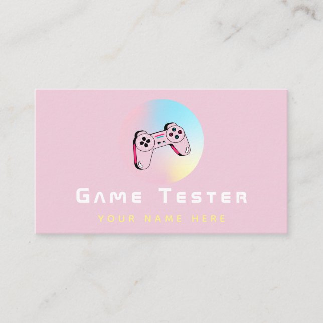 Cartão De Visita Desenvolvedor do Game Tester Holographic Controlle (Frente)