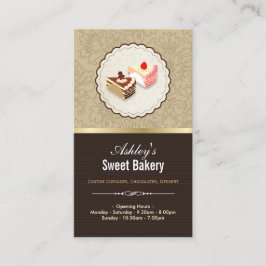 Cartão De Visita Deserto de Cupcakes de Chocolates doces - Compro d