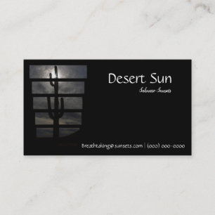 Cartão De Visita Deserto Saguaro Arizona Pôr do sol