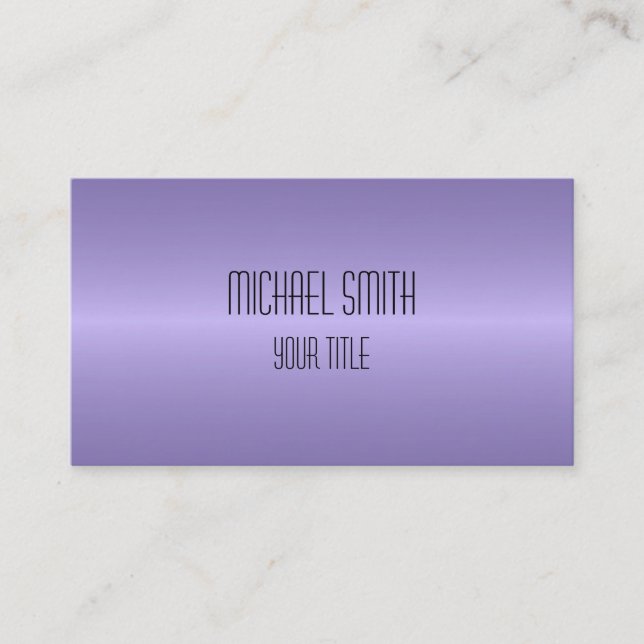 Cartão De Visita Desfoque de Lavanda Moderna Elegante Profissional (Frente)