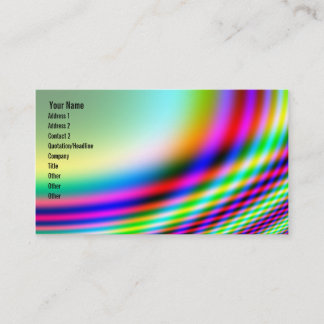Cartão De Visita Design Abtrato das Cores Neon Brilhantes