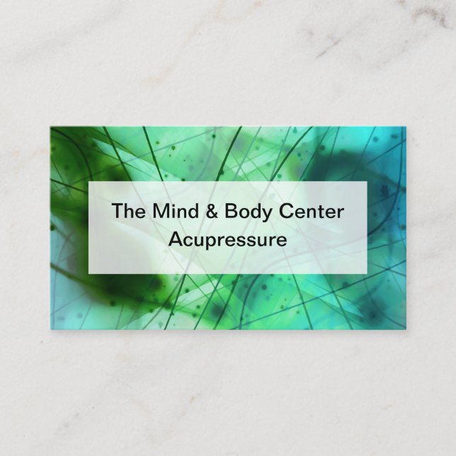 Cartão De Visita Design Acupressor E Acupressor (Frente)