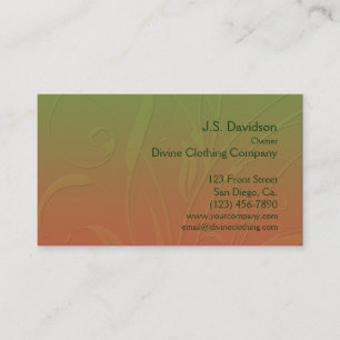 Cartão De Visita Design bonito da folha floral