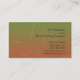 Cartão De Visita Design bonito da folha floral