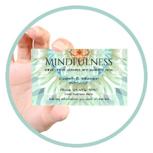 Cartão De Visita Design bonito do Mindfulness