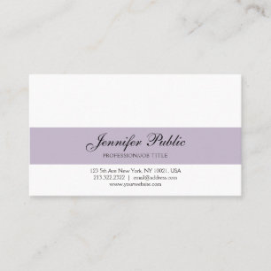 Cartão De Visita Design Criativo Profissional Elegante Violeta Mode