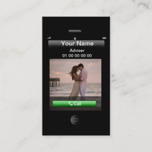 Cartão De Visita Design customizável do iPhone (com botões sociais)