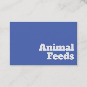 Cartão De Visita Design de alimentação animal em negrito e transp