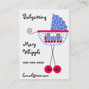 Cartão De Visita Design de Babybuggy da baby-sitter