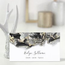 cartão de visita design de borbulhamento preto