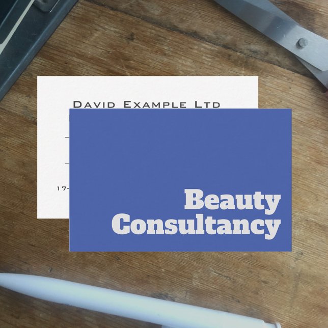Cartão De Visita Design de consultoria de beleza dupla e clara (Criador carregado)