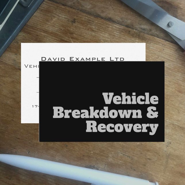 Cartão De Visita Design de Divisão e Recuperação de Veículos Negrit (Criador carregado)