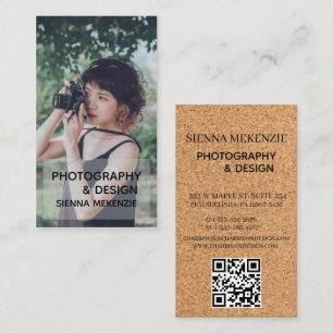 Cartão De Visita Design de fotografia criativa com