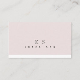 Cartão De Visita Design De Interior Moderno E Blush Mínimo