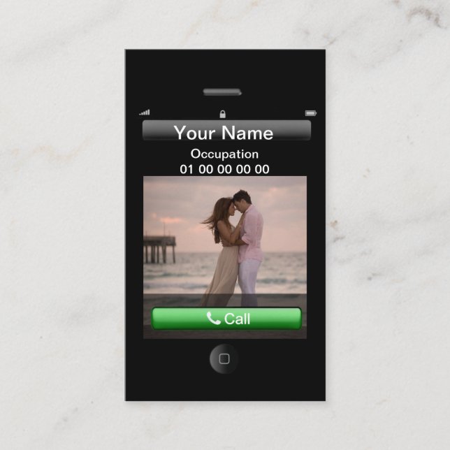 Cartão De Visita Design de iPhone personalizável profissional (Frente)