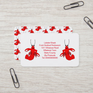 Cartão De Visita Design de lagosta