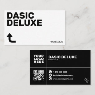 Cartão De Visita Design de Logotipo & Código QR Minimalista Persona