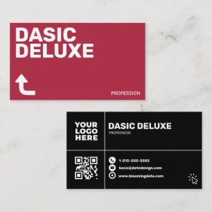 Cartão De Visita Design de Logotipo & Código QR Minimalista Persona