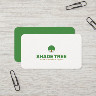 Cartão De Visita Design de Logotipo de Árvore Sombreada Cor Editá
