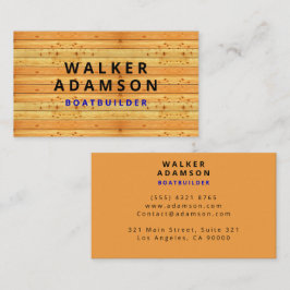 Cartão De Visita Design de madeira (Parece grão de madeira)