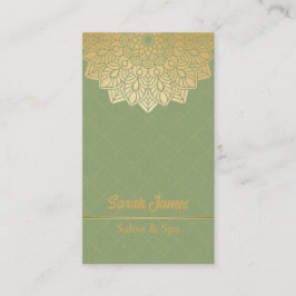 Cartão De Visita Design de Mandala em ouro