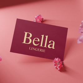 Cartão De Visita Design de Marca de Lingerie Elegante Editável