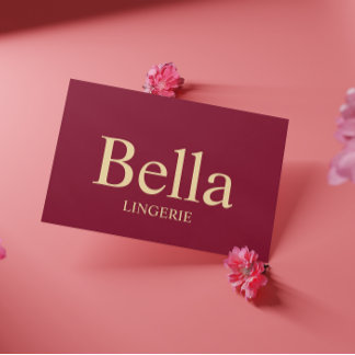 Cartão De Visita Design de Marca de Lingerie Elegante Editável