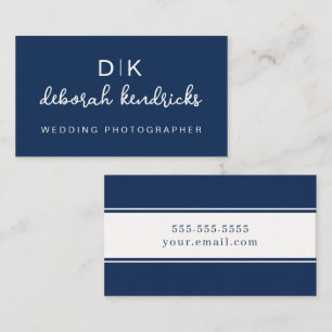 Cartão De Visita Design de Monograma Elegante e Minimalista