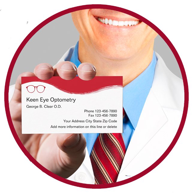 Cartão De Visita Design de Optometrista Moderno (Criador carregado)