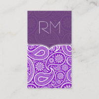 Design de Padrão De Pressão De Paisley Púrpura E B
