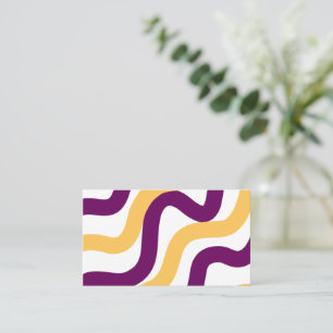 Cartão De Visita Design de padrão ondulado das linhas vermelhas da 