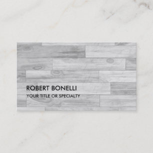 Cartão De Visita Design de Parquete de Cinza Moderna Único
