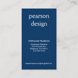 Cartão De Visita design de Pearson, endereço 1, endereço 2, conta