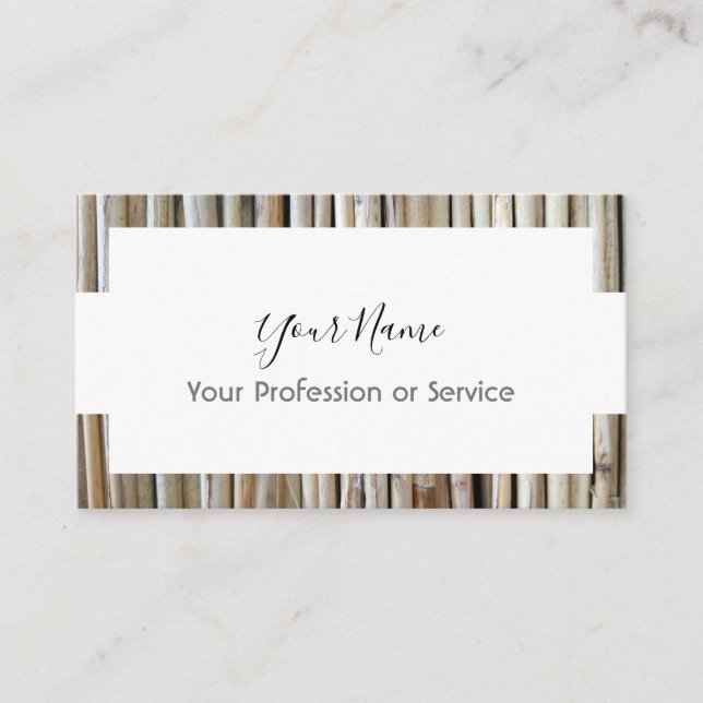 Cartão De Visita Design de quadro de madeira para serviços de inter (Frente)