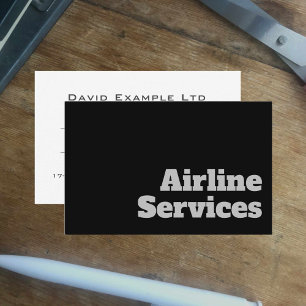 Cartão De Visita Design de Serviços de Linhas Aéreas Negrito e Li