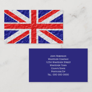 Cartão De Visita Design de Sinalizador de bandeira de União Persona