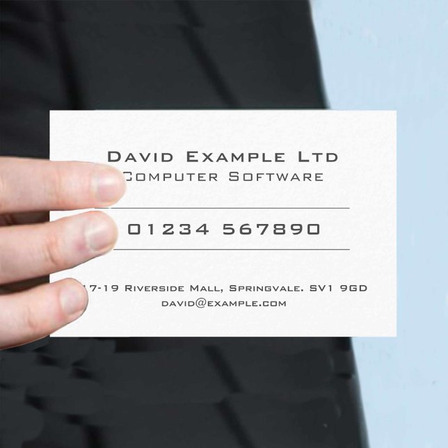 Cartão De Visita Design de software de computador vazio e limpo (Criador carregado)