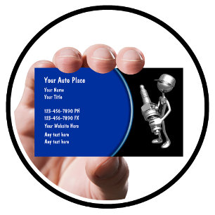 Cartão De Visita Design de Sparkplug Retro Automóvel