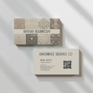 Cartão De Visita Design de Terra Neutra Geométrica Moderna